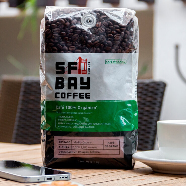 San Francisco Bay Coffee Café en Grano Orgánico de Chiapas 1 kg — Imagen 2 de 4