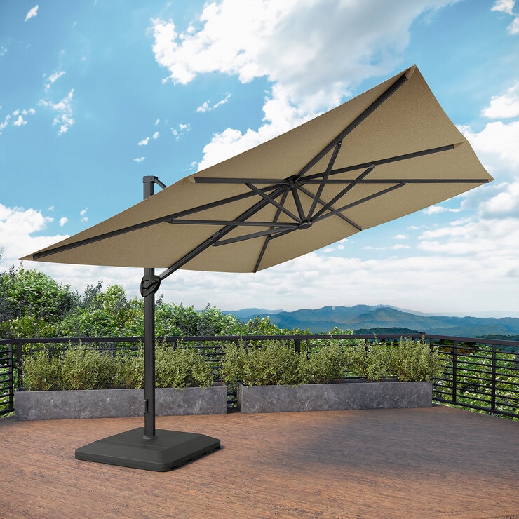 Seasons Sentry, Sombrilla Rectangular de 3.05 m con base — Imagen 1 de 4