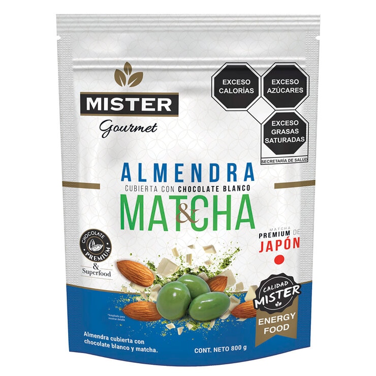 Mister Gourmet Almendra Cubierta con Chocolate Blanco y Matcha 800 g — Imagen 1 de 3