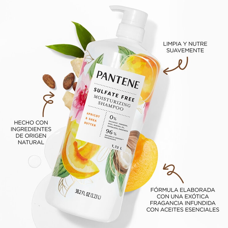 Shampoo Pantene Apricot & Shea Butter Hidratante 1.13 l — Imagen 3 de 4