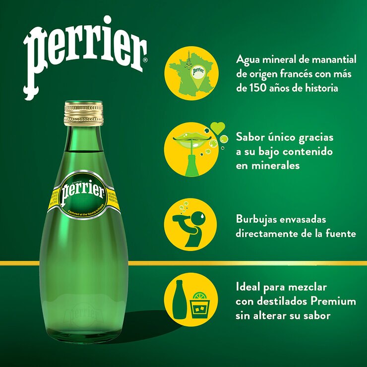 Perrier Agua Mineral 24 pzs de 330 ml  — Imagen 3 de 3