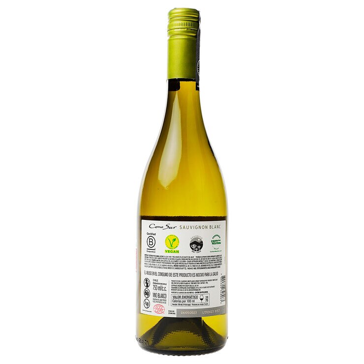 Vino Blanco Cono Sur Orgánico Sauvignon Blanc 750 ml — Imagen 3 de 3