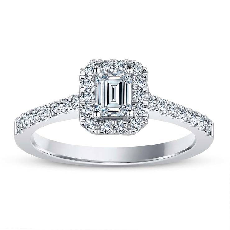 Anillo, 0.75ctw Diamantes, Oro Blanco, 14K — Imagen 1 de 4