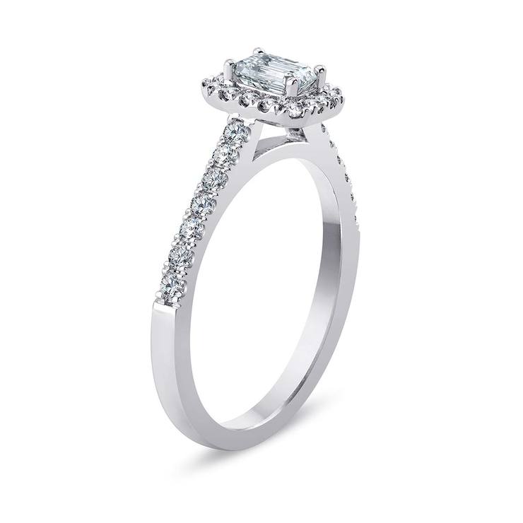 Anillo, 0.75ctw Diamantes, Oro Blanco, 14K — Imagen 4 de 4