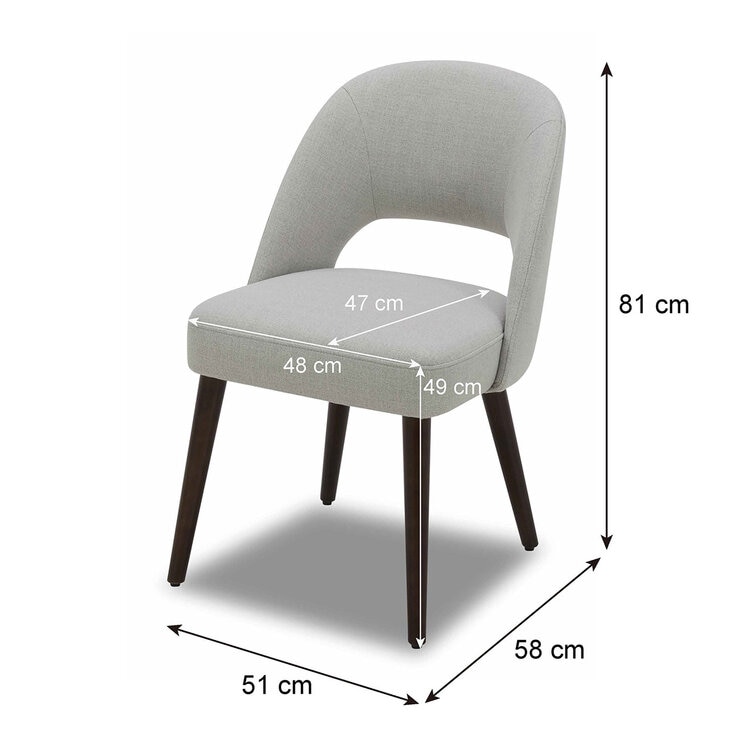 Gilmancreek Furniture, Lilah, Sillas de Comedor de Tela — Imagen 3 de 4