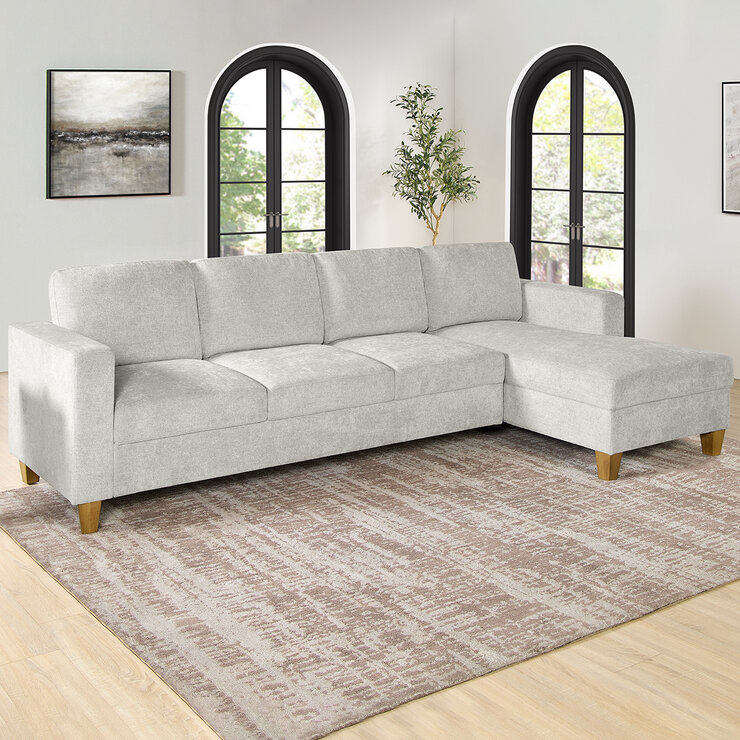 Thomasville, Dillard, Sofá seccional convertible de tela de 2 piezas con sofá tipo chaise — Imagen 1 de 4