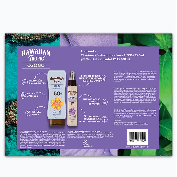 Hawaiian Tropic Ozono Bloqueador Solar 2 Lociones y 1 Spray — Imagen 2 de 3