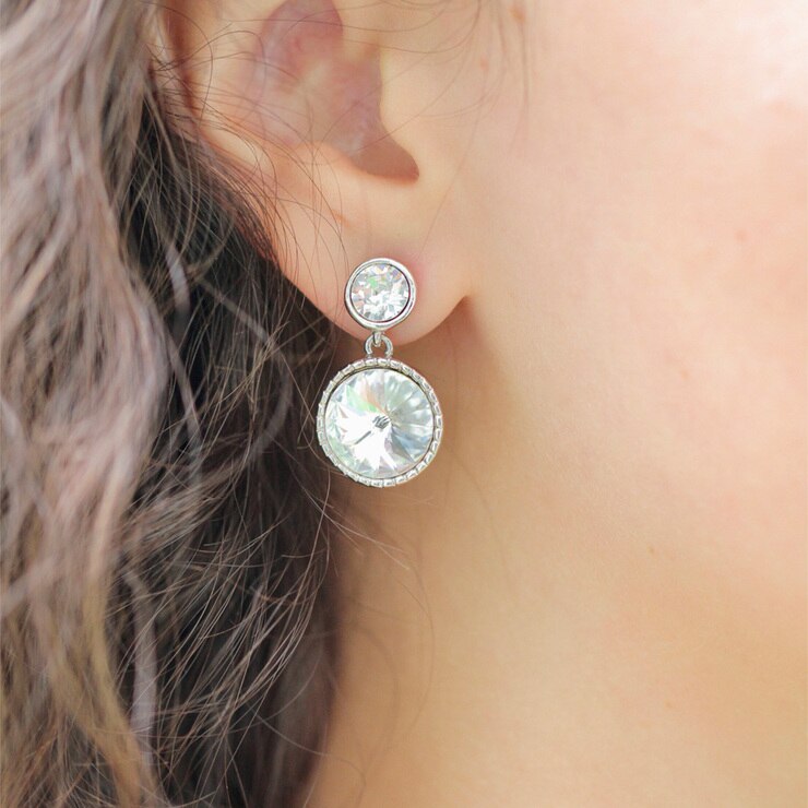 Aretes de la Colección PRAGA, en Aleación de Metal con Cristal Austríaco — Imagen 2 de 3