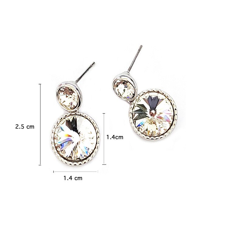 Aretes de la Colección PRAGA, en Aleación de Metal con Cristal Austríaco — Imagen 3 de 3