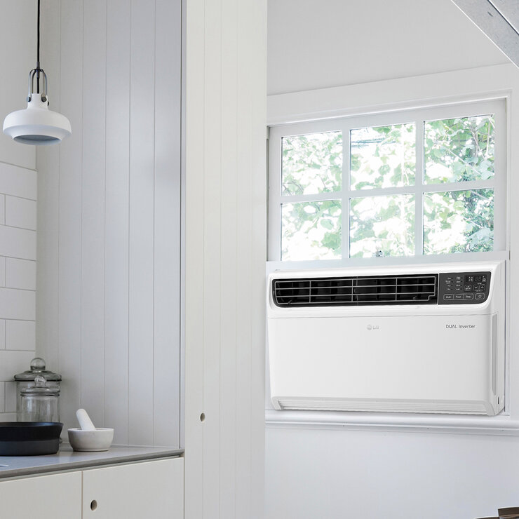 LG Aire Acondicionado DualCool Inverter Tipo Ventana WiFi Solo Frío14,000 Btus VW151CE — Imagen 3 de 4