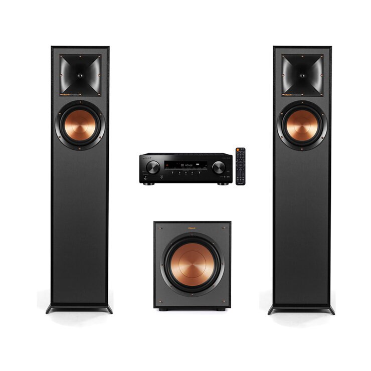 Klipsch Sistema de Audio 2 Torres, Subwoofer y Amplificador Pioneer — Imagen 1 de 4