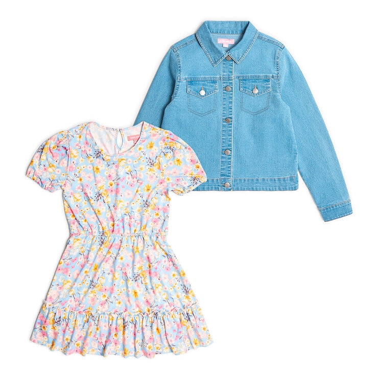 BCBG Conjunto vestido y chamarra para Niñas Varias Tallas y Colores — Imagen 2 de 3