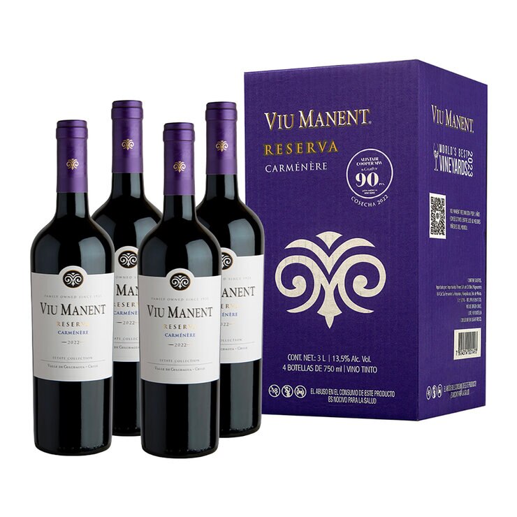 Vino Tinto Viu Manent Estate Collection Carmenere 4/750ml — Imagen 1 de 2