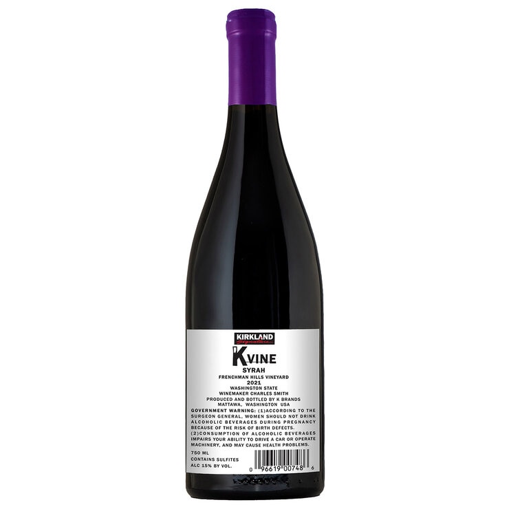Vino Tinto Kirkland Signature K Vine Syrah — Imagen 2 de 2