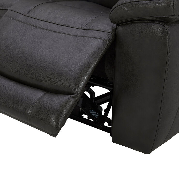 Gilmancreeck, Sofá Reclinable de Piel con Sistema Eléctrico y Reposacabezas Eléctricos — Imagen 3 de 4