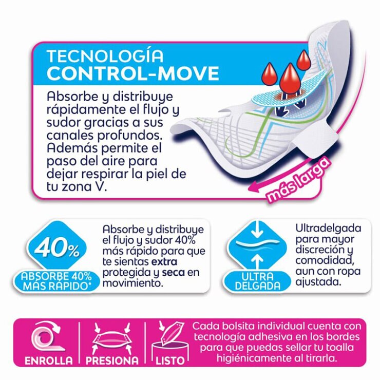 Saba V-Sport Toallas Femeninas Ultradelgadas 40 pzas — Imagen 3 de 4