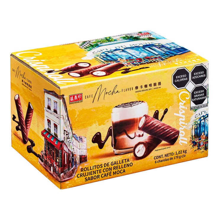 Crispiroll Rollitos de Galleta Crujientes con Relleno sabor Café Moca 1.02 Kg — Imagen 1 de 4