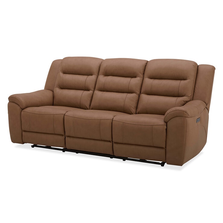 GilmanCreek Furniture, Sofá Reclinable de Piel con Sistema Eléctrico y Reposacabezas — Imagen 3 de 4