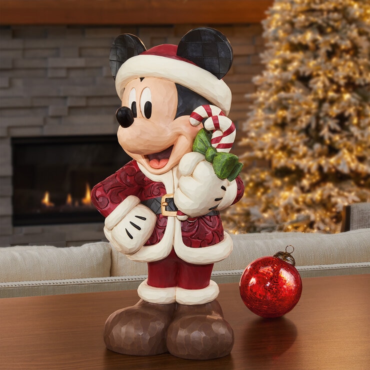 Jim Shore Estatua de Mickey Mouse con Bastón de Caramelo  — Imagen 1 de 3