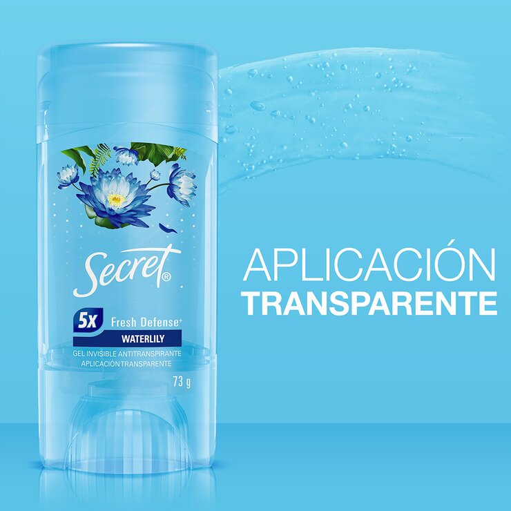 Secret Waterlily Gel Invisible Antitranspirante 4 pzas de 73 g — Imagen 2 de 4