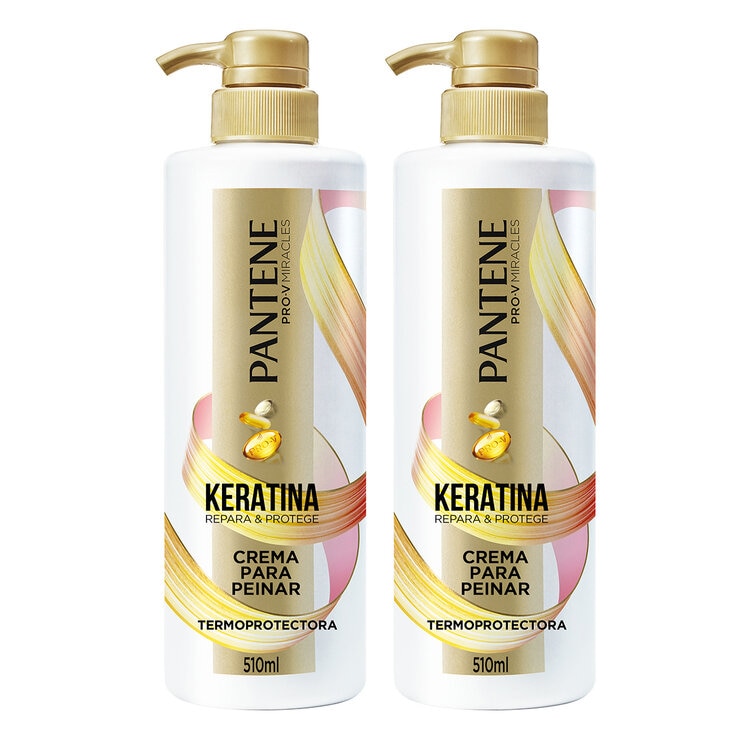 Pantene Keratina Crema para Peinar 2 pzas de 510 ml — Imagen 1 de 4