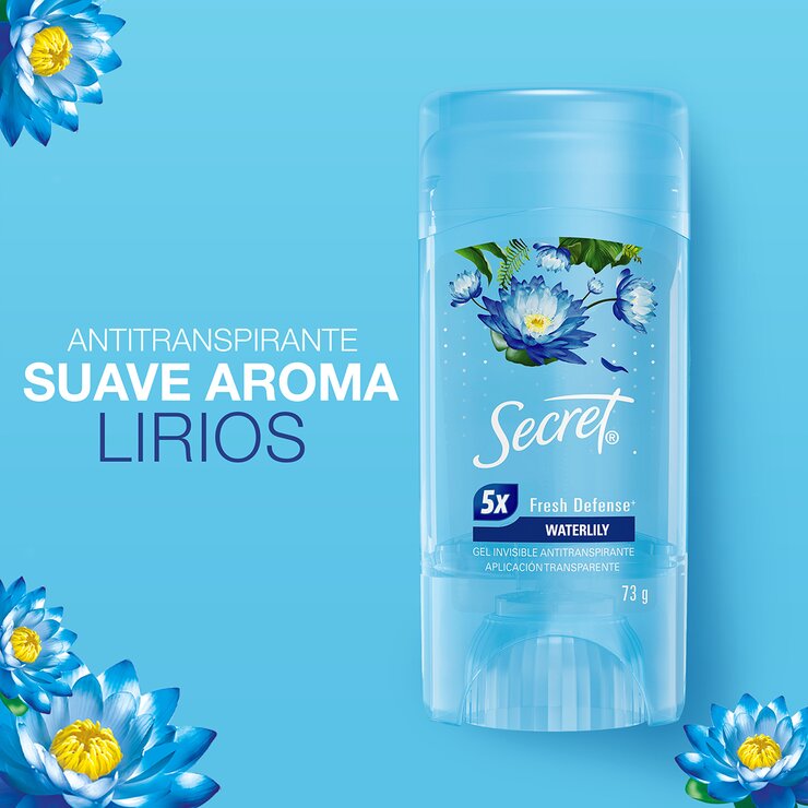 Secret Waterlily Gel Invisible Antitranspirante 4 pzas de 73 g — Imagen 4 de 4