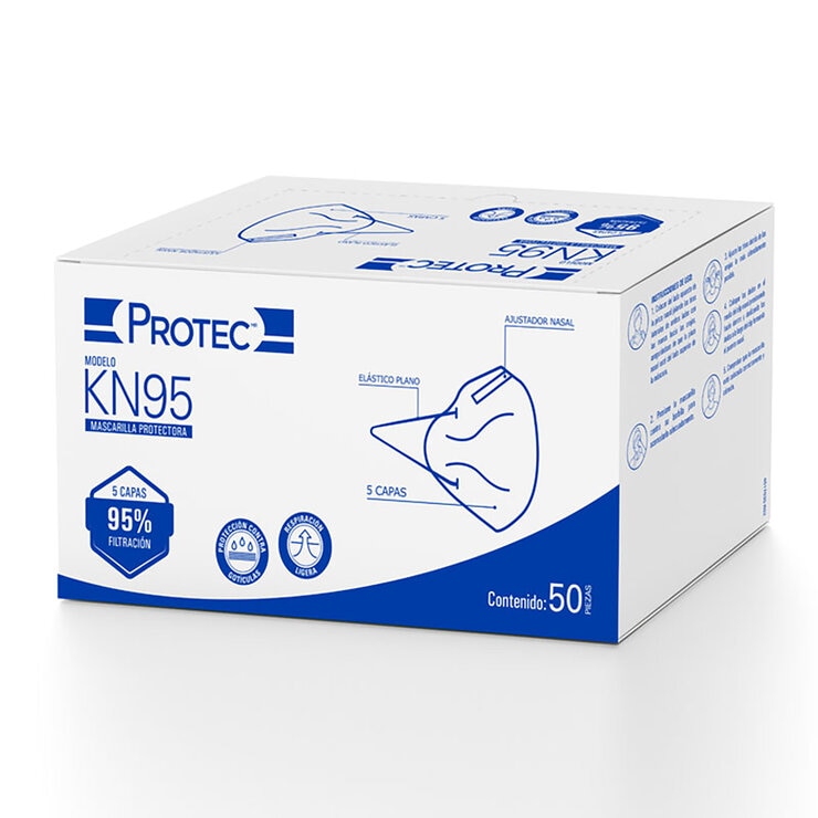 Protec Mascarilla KN95 Caja con 50 Piezas — Imagen 3 de 3
