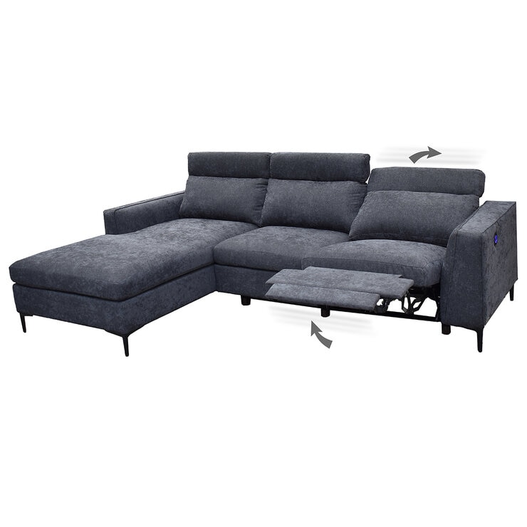 Muebles Liz, Larix, Modular De 2 Piezas Gris Obscuro — Imagen 2 de 4
