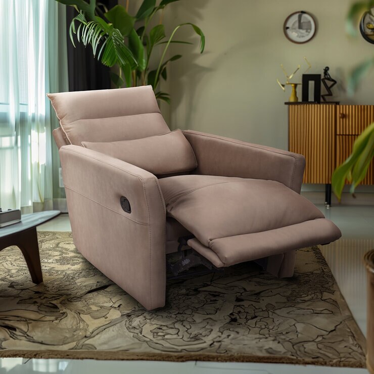 Muebles Liz, Plata, Sillón Reclinable Tono Café — Imagen 1 de 4