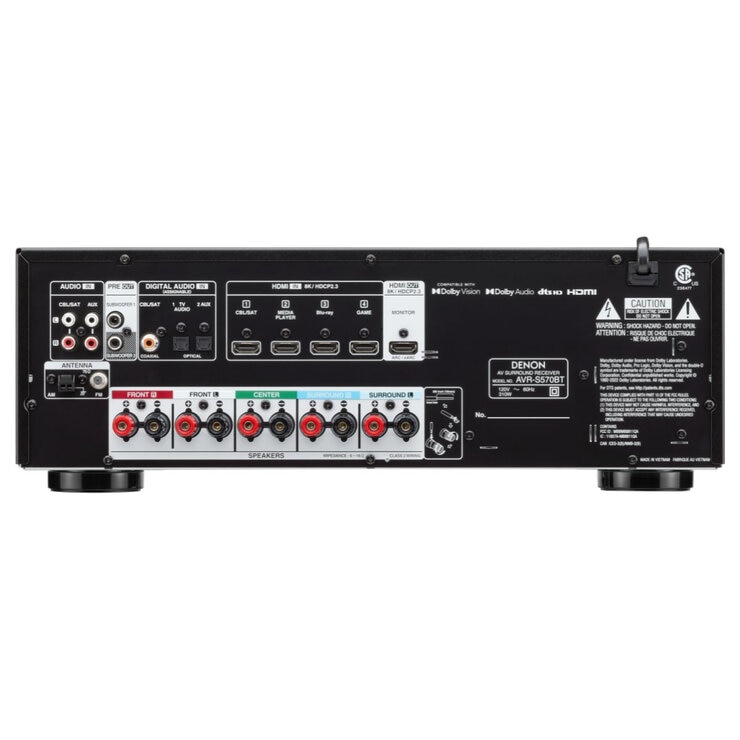 Denon Receptor AVR-S570BT 8K — Imagen 3 de 4