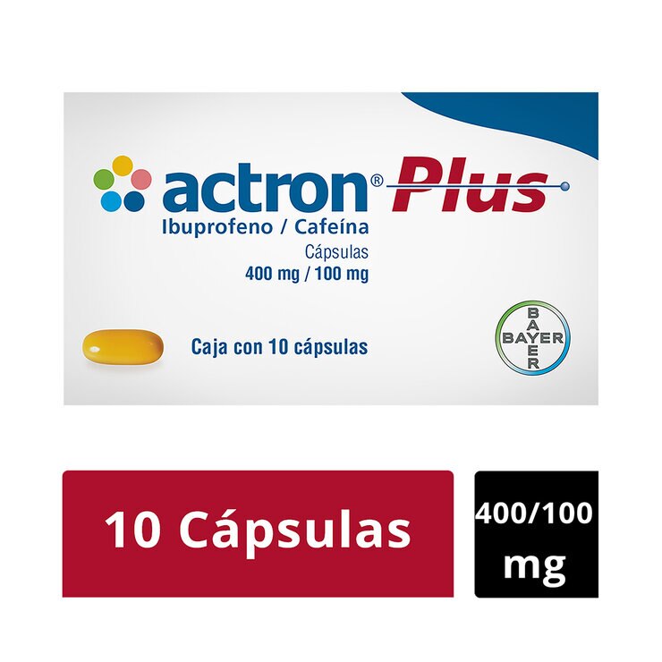 Actron Plus 400mg 10 cápsulas — Imagen 3 de 4