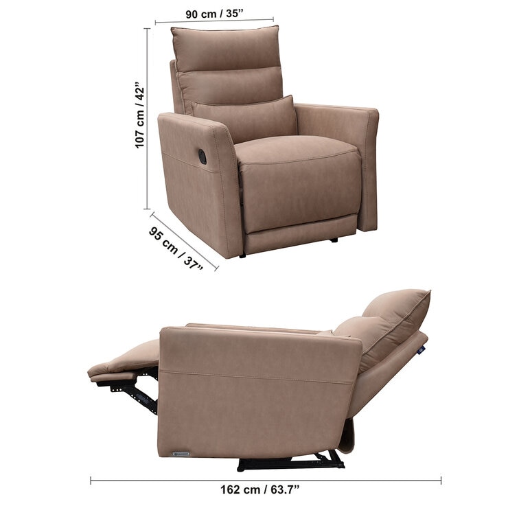 Muebles Liz, Plata, Sillón Reclinable Tono Café — Imagen 4 de 4
