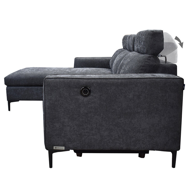 Muebles Liz, Larix, Modular De 2 Piezas Gris Obscuro — Imagen 4 de 4