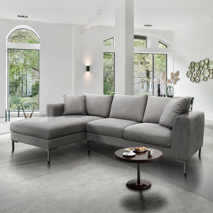 Muebles Liz, Parma, Sala Modular de 2 Piezas, Gris
