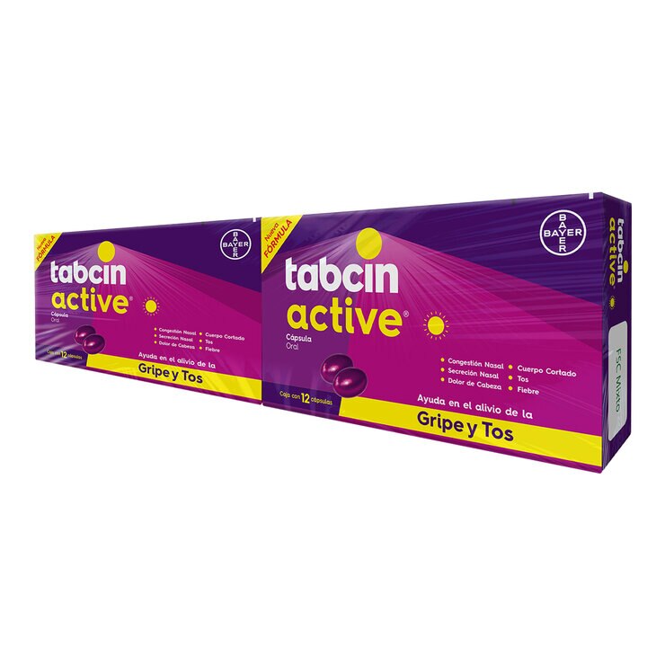Tabcin Pods Active 2 Cajas de 12 Cápsulas c/u — Imagen 2 de 4