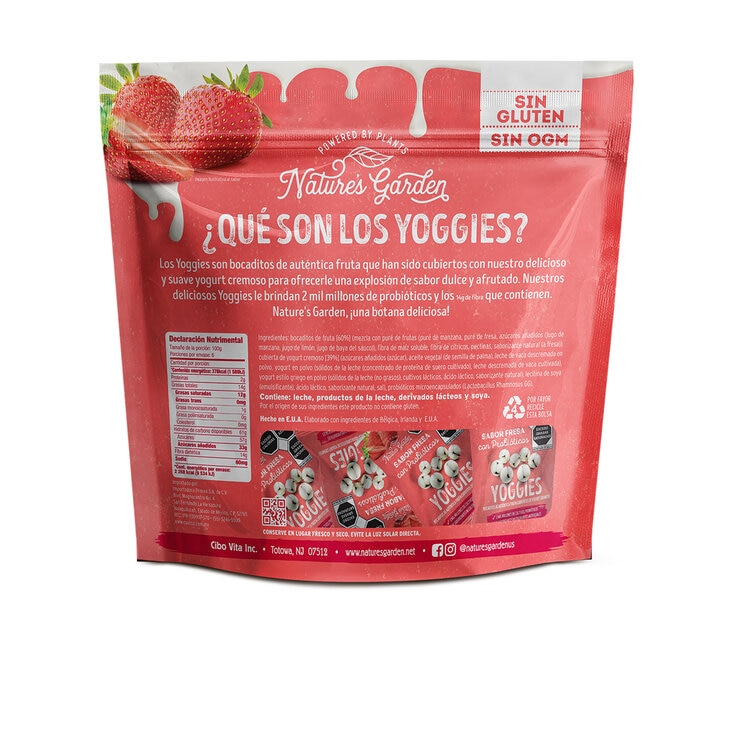 Natures Garden Yoggies de Fresa con Probióticos 600g — Imagen 2 de 3