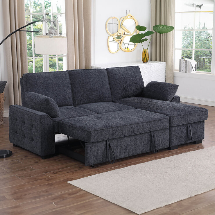  Montbrook Home, Mackenzie, Sofá Cama Seccional con Mesa Desplegable y Almacenamiento — Imagen 3 de 4