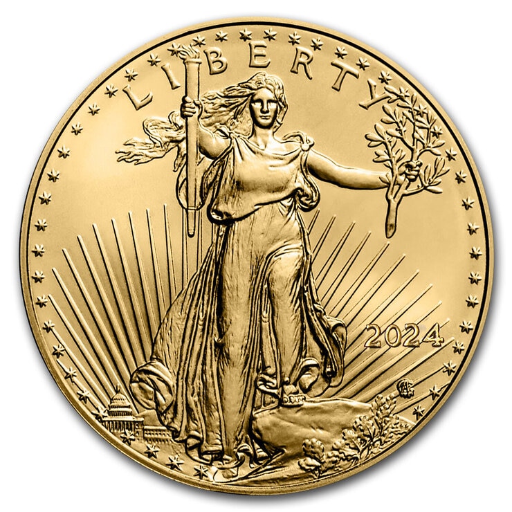 Moneda de  Oro 1 oz,  Águila Americana — Imagen 3 de 4