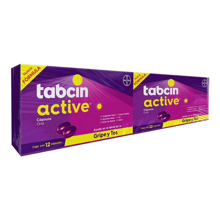 Tabcin Pods Active 2 Cajas de 12 Cápsulas c/u — Imagen 3 de 4