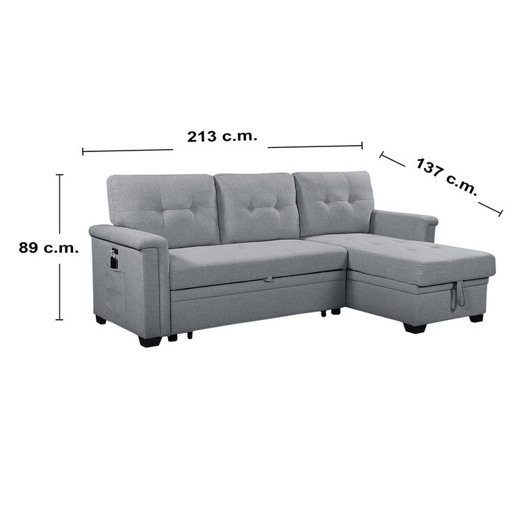 Montbrook Home, Ashlyn, Sofá Cama Seccional con Puerto USB — Imagen 3 de 4