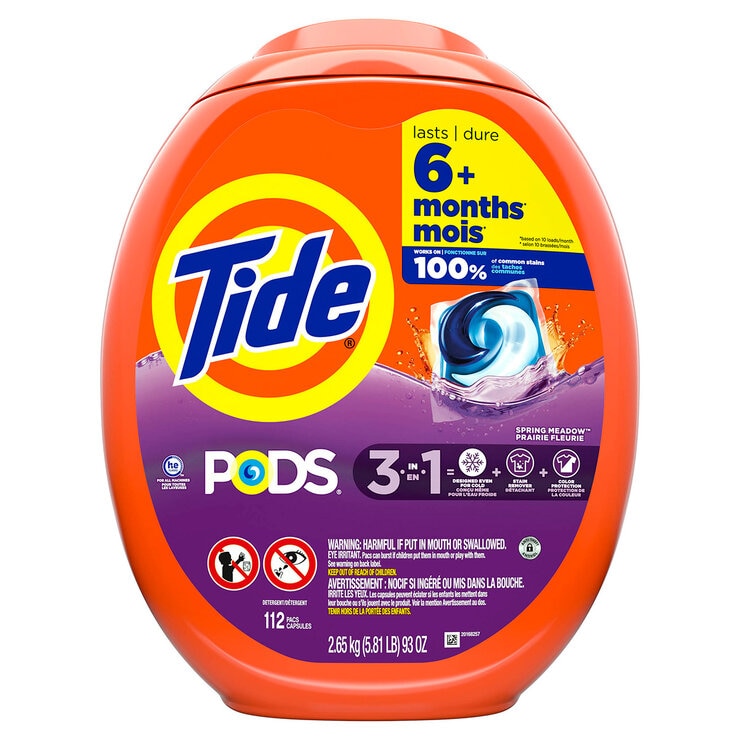 Tide Pods Detergente para ropa en cápsulas Spring Meadow, 112 pzas — Imagen 1 de 4