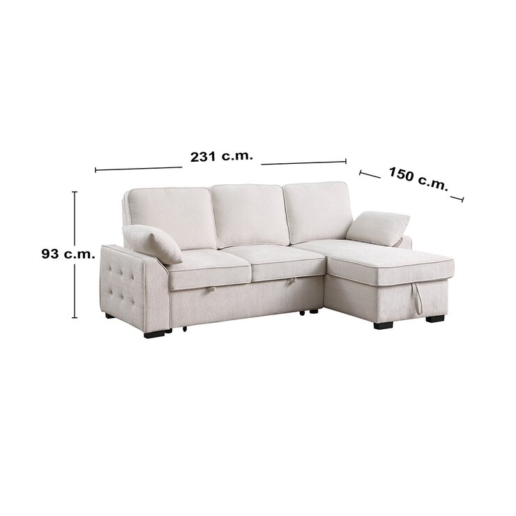 Montbrook Home, Mackenzie, Sofá Cama Seccional con Mesa Desplegable y Almacenamiento — Imagen 4 de 4