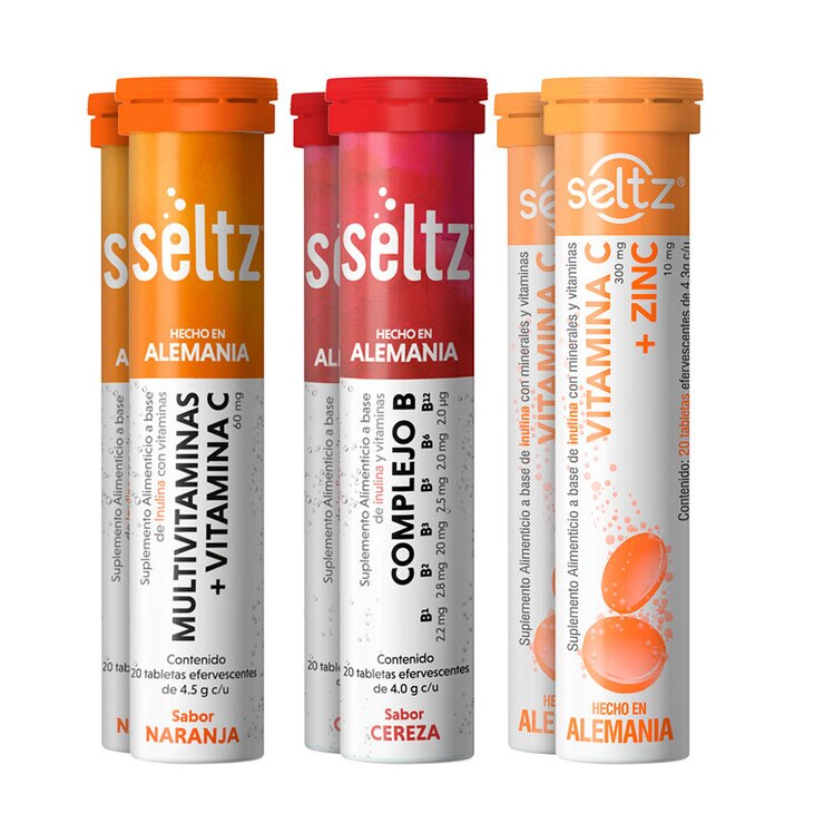 Seltz Multivitaminas, Complejo B y Zinc + Vitamina C 6 Pack — Imagen 1 de 3