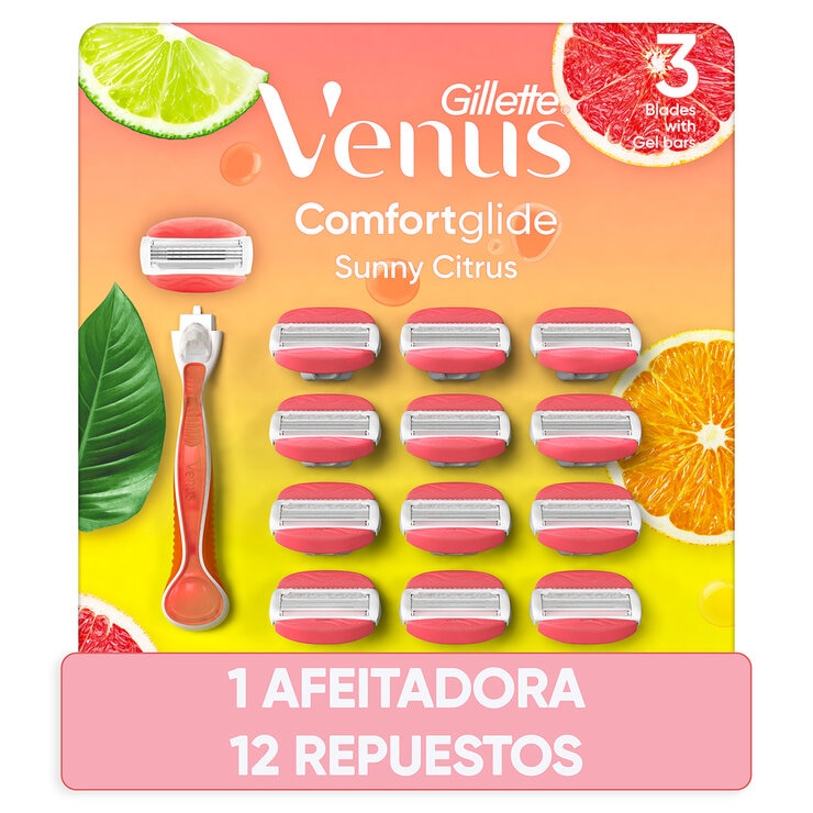 Gillette Venus Sunny Citrus + 12 pzas — Imagen 1 de 4