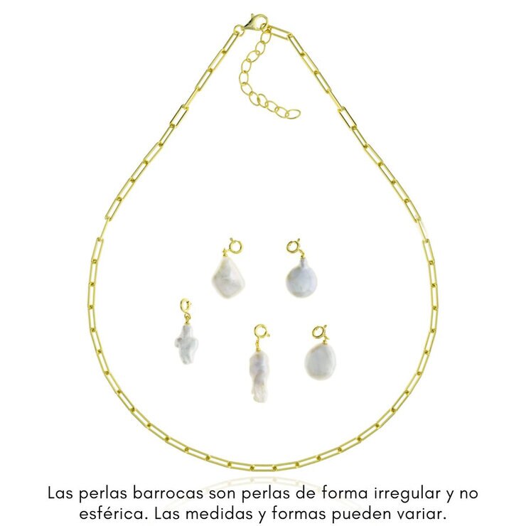 Mayfer Collar .925 Bañado en Oro, con Charms  Removibles  — Imagen 1 de 4