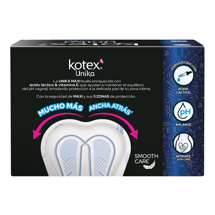 Kotex Unika Maxi Comfort Toalla Femenina 90 pzas — Imagen 2 de 3
