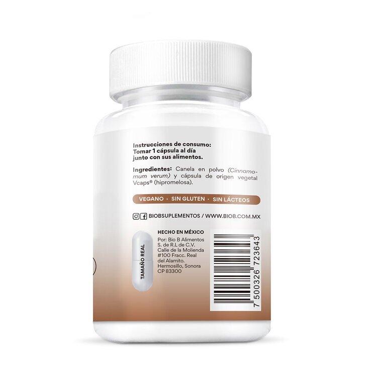 Bio B Canela 2 Frascos de 60 Cápsulas — Imagen 2 de 3