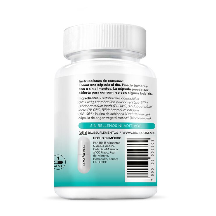 Bio B Probióticos 75 Billones Frasco 30 Cápsulas  — Imagen 3 de 3