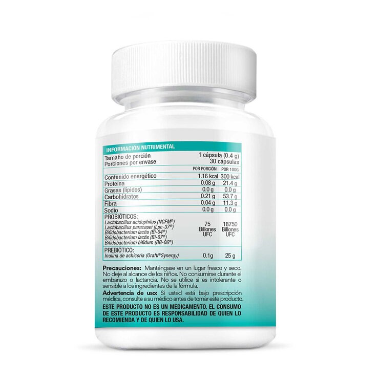 Bio B Probióticos 75 Billones Frasco 30 Cápsulas  — Imagen 2 de 3