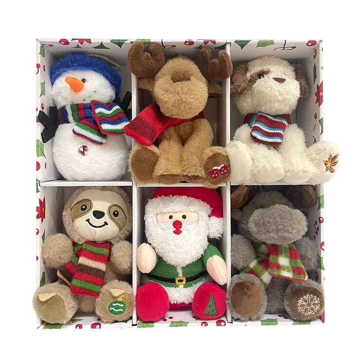 Ornamentos de Peluche Para Colgar 6 Piezas, Varios Modelos — Imagen 1 de 2
